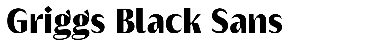 Griggs Black Sans